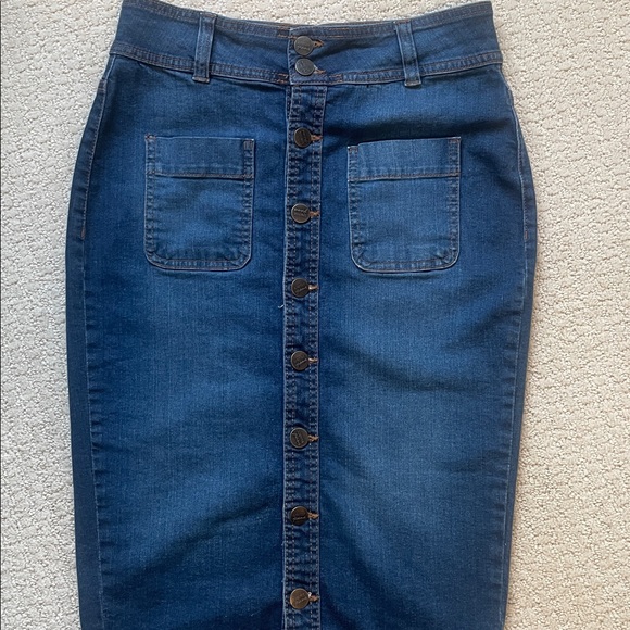 LIQUIDx Jeans Pencil Skirt - Picture 6 of 12